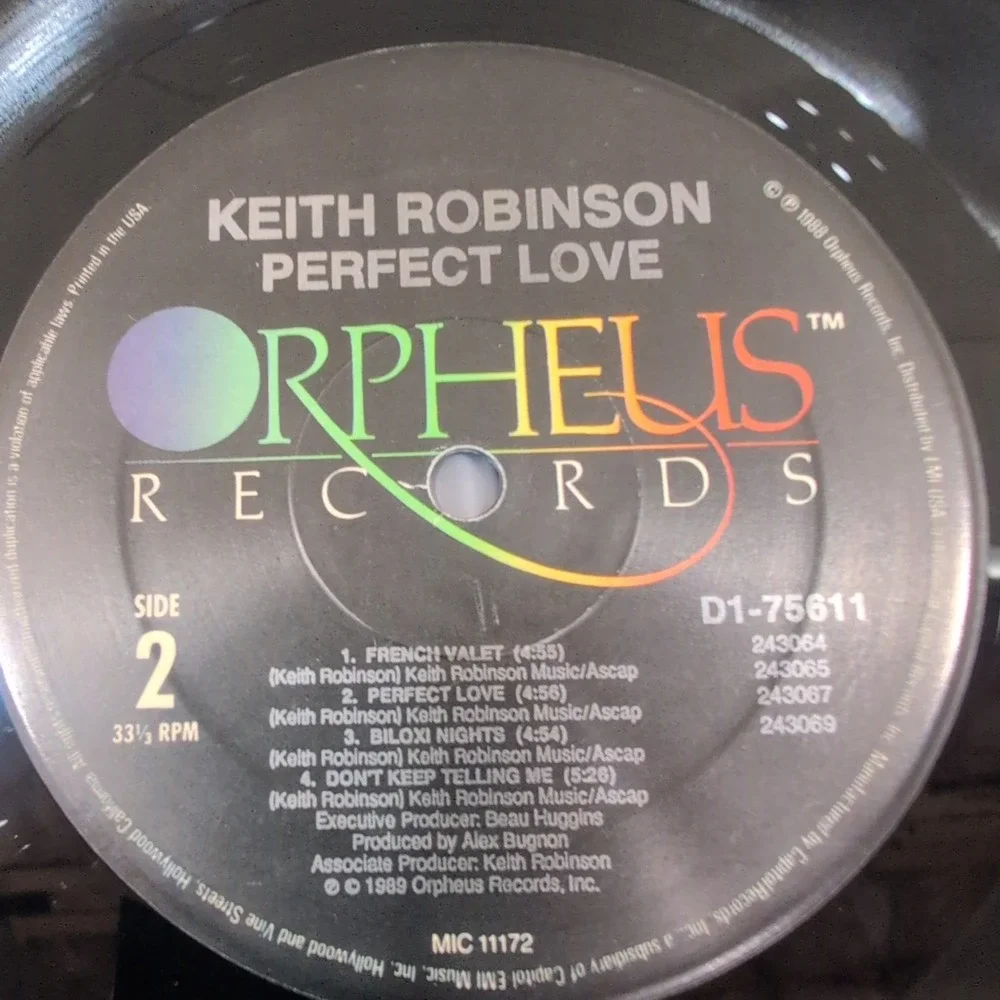 Keith Robinson Perfect Love Vinyl LP 1989 Orpheus Records D1-75611 Jazz Fusion - Picture 6 of 6